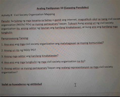 limang halimbawa ng gawaing pansibiko|Grade 10 Araling Panlipunan Modyul: Politikal at Pansibikong .